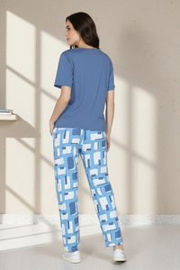 Zivame 2 Mile Fashion Knit Cotton Loungewear Set - Dutch Canal — thumbnail 5